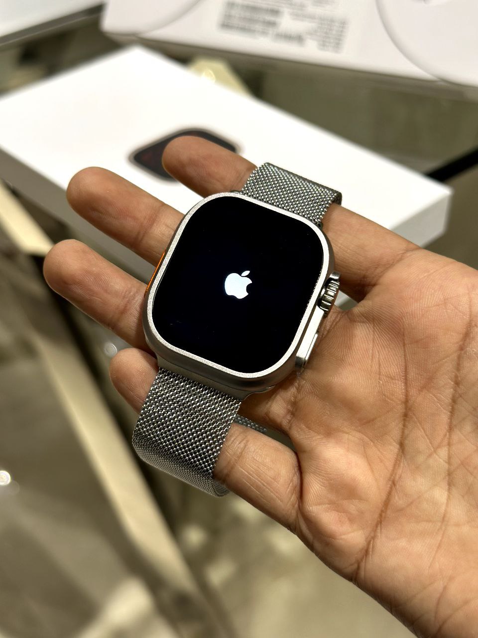 Apple Watch Ultra 2 β USA Edition with Steel Chain & Ocean Band (1:1 Model)