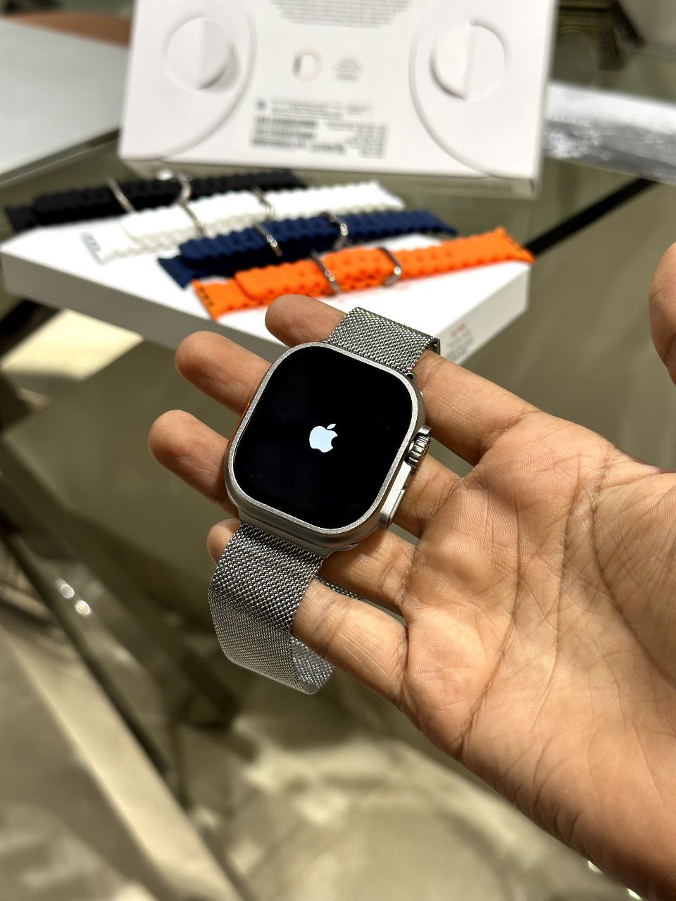 Apple Watch Ultra 2 – USA Edition with Steel Chain & Ocean Band (1:1 Model)
